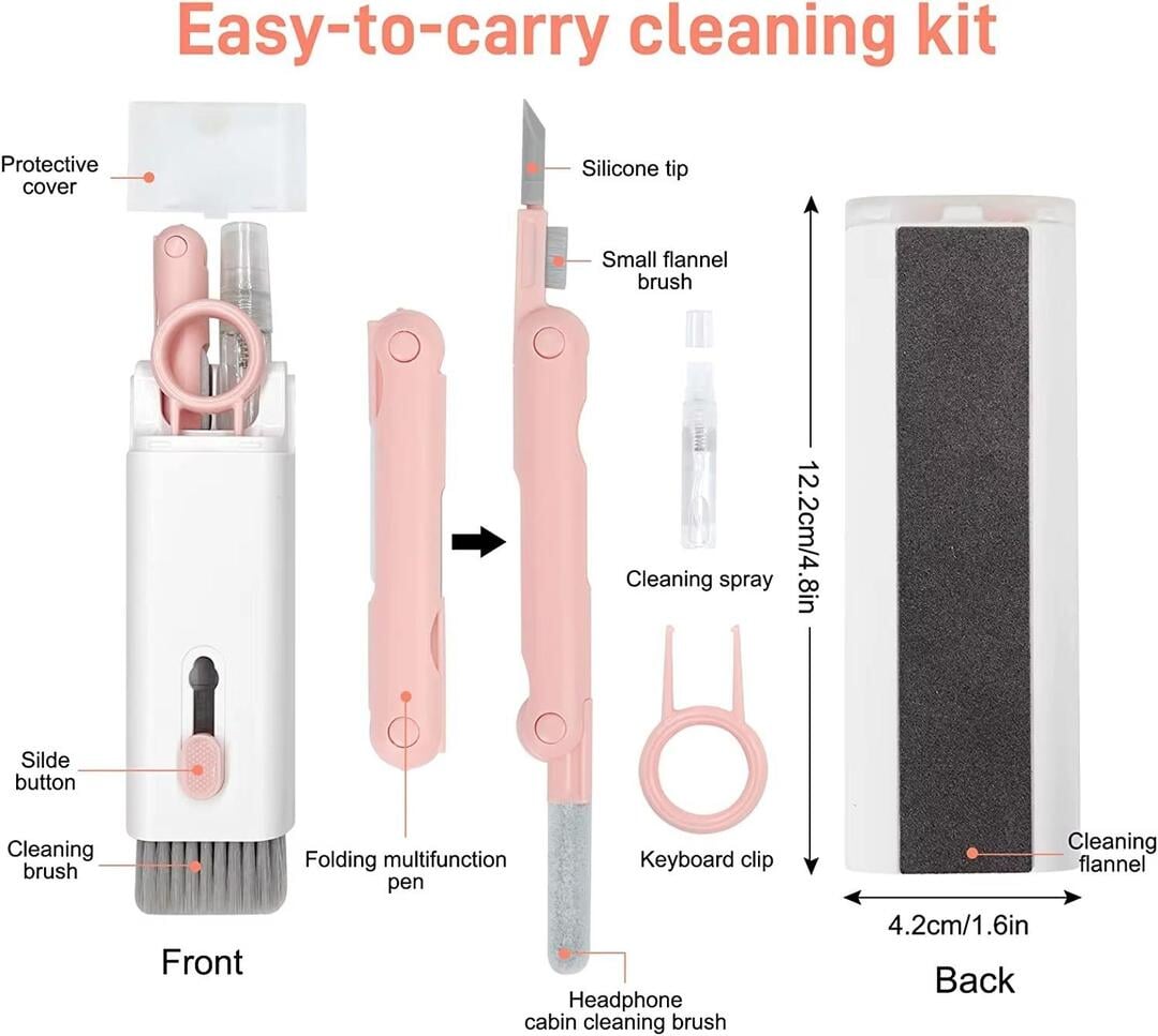 7-in-1 Portable Keyboard & Gadget Cleaning Kit – Multi-Purpose Dust Remover Tech Accessories Hypetech 